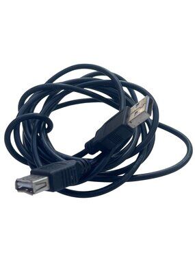 USB A Male To Female Extension Cable 77 Inch Black For Data Transfer & Charging